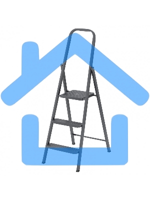 Стремянка 3 ступени, компактная, стальная Россия Сибртех 97943