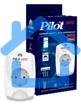 Сетевой фильтр Pilot Single (1 розетка) белый (коробка)