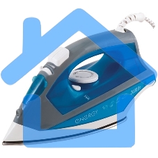 Утюг Energy EN-328 голубой, 2000Вт, пар, спрей, пар.удар, самооч., стальная подошва (в уп. 10 шт)