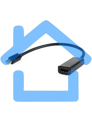 Переходник miniDisplayPort - HDMI, Cablexpert A-mDPM-HDMIF-02, 20M/19F, кабель 15см, черный, пакет