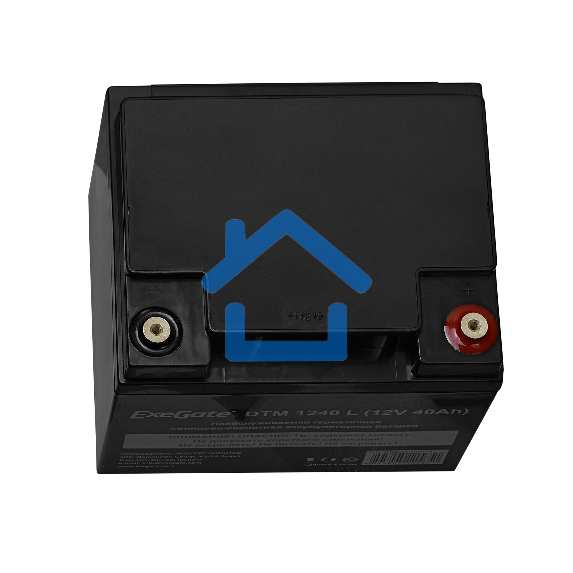 Батарея ExeGate EX282977RUS DTM 1240 L (12V 40Ah), клеммы под болт М5