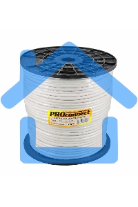 Кабель КВК-В-2+2x0,75 мм² (Cu/CCA) (96) белый (бухта 200 м) PROconnect