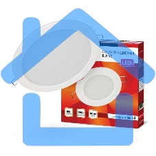 Светильник светодиодный RLP-VC 18Вт 230В 6500К 1440лм 185мм бел. (Аналог Downlight) IP40 IN HOME 4690612024547