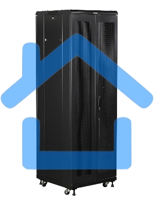 Шкаф серверный Lanmaster (TWT-CBB-42U-8X10-G1) напольный 42U 800x1000мм пер.дв.стекл задн.дв.двуст. 2 бок.пан. 800кг черный IP20