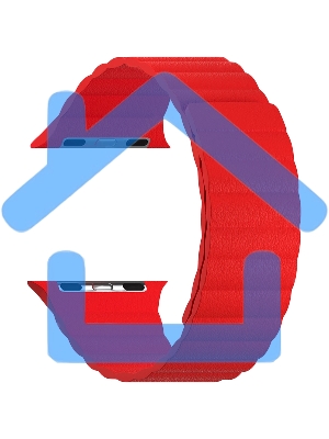 Кожаный ремешок для Apple Watch 38/40 mm LYAMBDA POLLUX DSP-24-40-RD Red