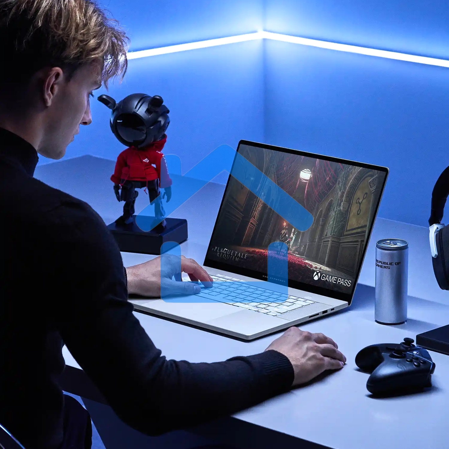 Ноутбук Asus ROG Zephyrus G16 GU605MI-QR272 Core Ultra 7 155H 32Gb SSD1Tb NVIDIA GeForce RTX4070 8Gb 16