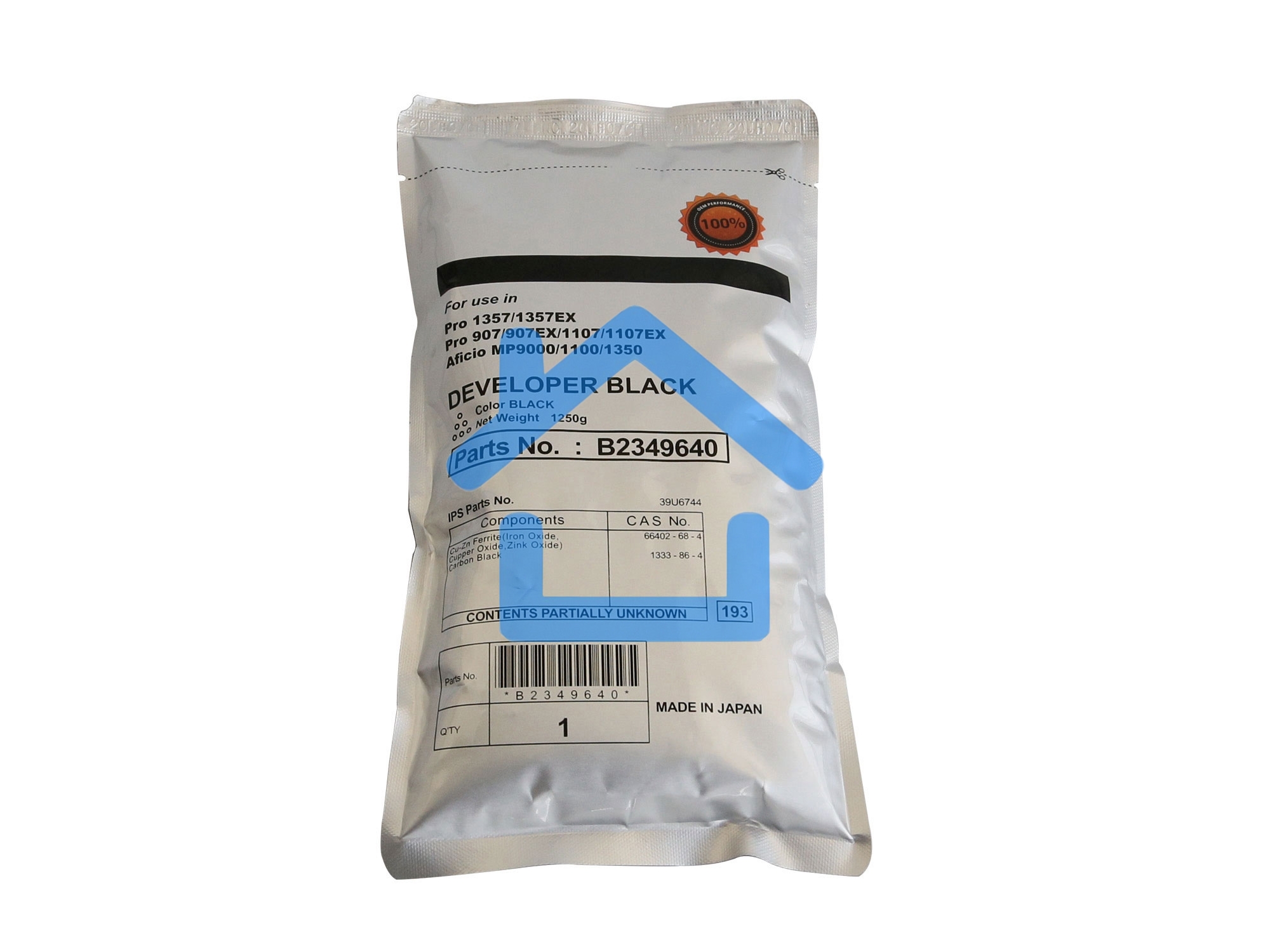 Девелопер CET Type 27W для RICOH Aficio MP9000/1100/1350/Pro 907/1107, 1250г, 500000 стр.