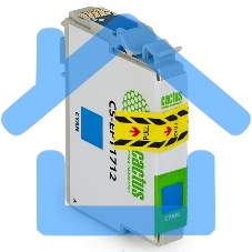 Картридж струйный Cactus CS-EPT1712 17XL голубой (10 мл) для Epson Expression Home XP-33/103/203/207/303/306/403/406
