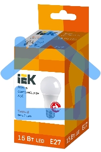 Лампа cветодиодная Iek LLE-A60-15-230-30-E27 ECO A60 шар 15Вт 230В 3000К E27 IEK