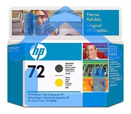 Картридж струйный HP №72 C9384A черный матовый/желтый печатающая головка для HP DJ T1100/T610