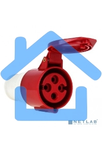 Розетка кабельная 32А 380В 3P+РЕ IP44 (224) EKF ps-224-32-380