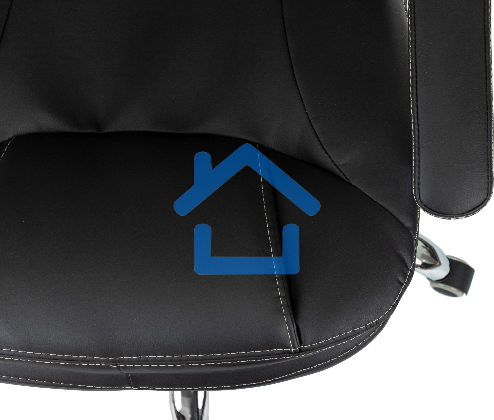 Кресло руководителя Бюрократ CH-868SL черный, эко.кожа, крестов. металл хром