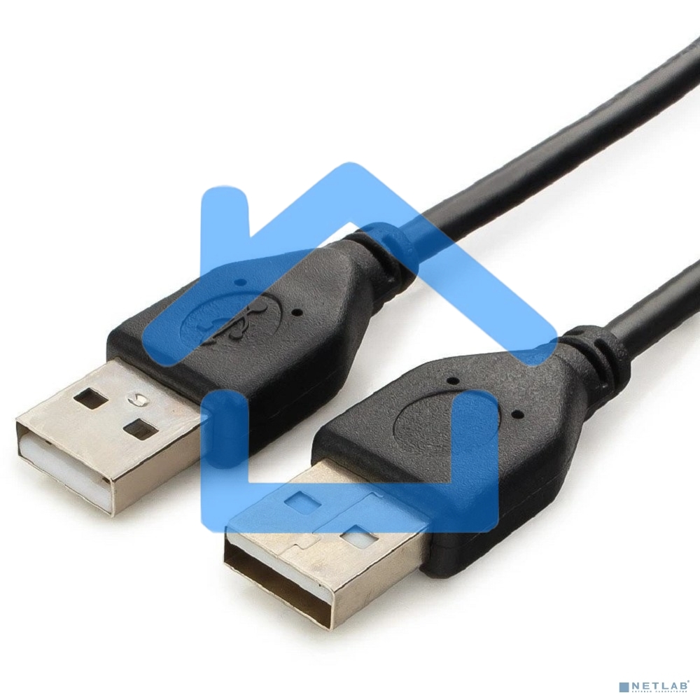 Кабель USB2.0 Cablexpert CC-USB2-AMAM-3M, AM/AM, экран, 28/26AWG, медь, Pro, 3м, черный, пакет