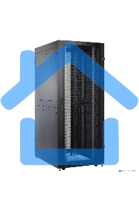 Шкаф серверныйЦМО! ПРОФ напольный 42U (800x1200) дверь перфорированная 2 шт., черный, в сборе (ШТК-СП-42.8.12-44АА-9005)