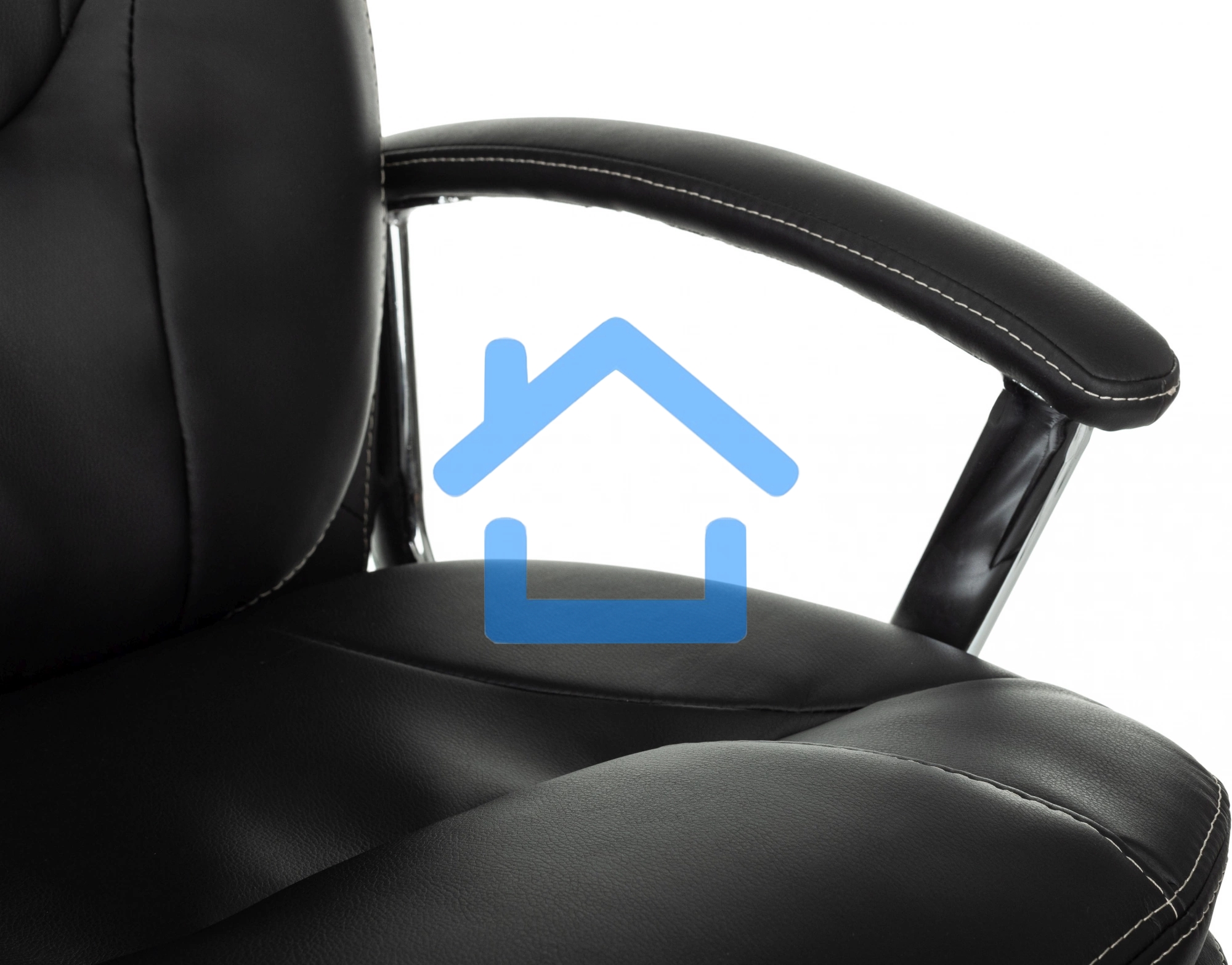 Кресло руководителя Бюрократ CH-868SL черный, эко.кожа, крестов. металл хром