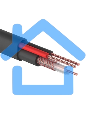 Кабель КВК-П-2 +2x0,75 мм² (Cu/Cu) черный (бухта 200 м) Rexant