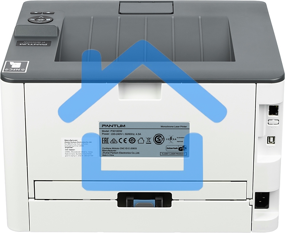 Принтер лазерный Pantum P3010DW, A4, ч/б, печ. до 30 стр/мин., 1200 x 1200 dpi, USB, RJ-45, Wi-Fi, NFC