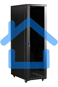 Шкаф серверный Lanmaster (TWT-CBB-42U-8X10-G1) напольный 42U 800x1000мм пер.дв.стекл задн.дв.двуст. 2 бок.пан. 800кг черный IP20