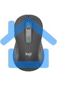 Мышь беспроводная Logitech Signature M650 L черный, 4000 dpi, радиоканал, Bluetooth, USB, кнопки - 5