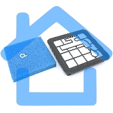 Фильтр HEPA для пылесоса Philips Power Pro Compact FC9331/09 FC9332/09 FC8010/01 2 шт