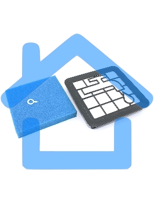 Фильтр HEPA для пылесоса Philips Power Pro Compact FC9331/09 FC9332/09 FC8010/01 2 шт