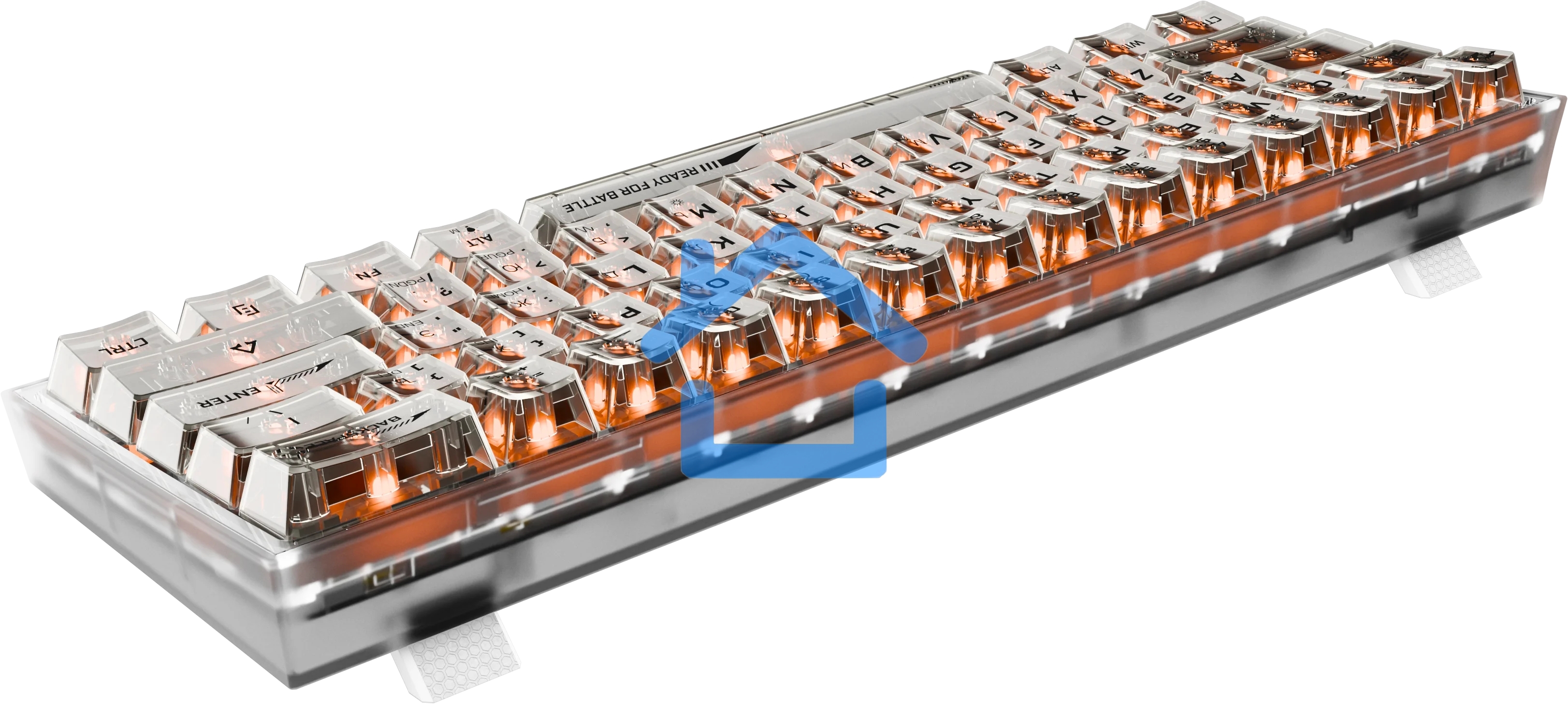 Игровая клавиатура Redragon Fizz прозрачно-белая (USB,+ICE, 61 кл., RGB подсветка)