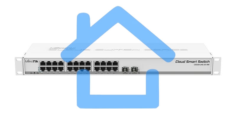 Коммутатор MikroTik CSS326-24G-2S+RM 24х Gigabit RJ45, 2х SFP+