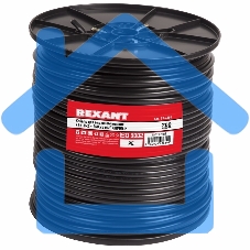 Кабель КВК-П-2 +2x0,75 мм² (Cu/Cu) черный (бухта 200 м) Rexant