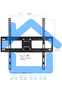 Кронштейн для ТВ ARM MEDIA COBRA-51 черный (max VESA 400x400 мм., настенный, наклонно-поворотный, max 35 кг)