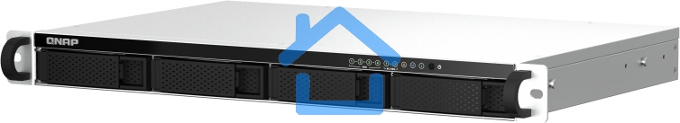 Сетевое хранилище SMB QNAP TS-464eU-8G NAS 4 HDD trays, rackmount 1U, 1 PSU. 4-core Intel Celeron N5105/N5095 2.0-2.9 GHz, 8 Gb RAM, 2x2.5GbE, 2xUSB 3.2 Gen 2 (10Gbps), 2xUSB 2.0, 1xHDMI, 2xM.2 PCIe Gen 3 x1 slots, W/o rail kit RAIL-B02