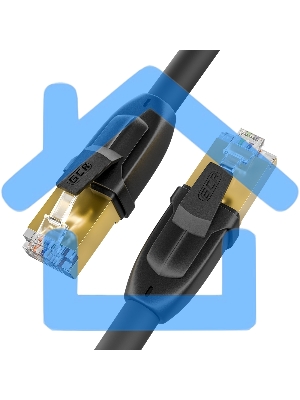 Патч-корд GCR PROF прямой 1.5m, FTP медь кат.6, позолоч. контакты и коннектор, 25 AWG, Deluxe ethernet high speed 10 Gbит/с, RJ45, T568B, GCR-52570