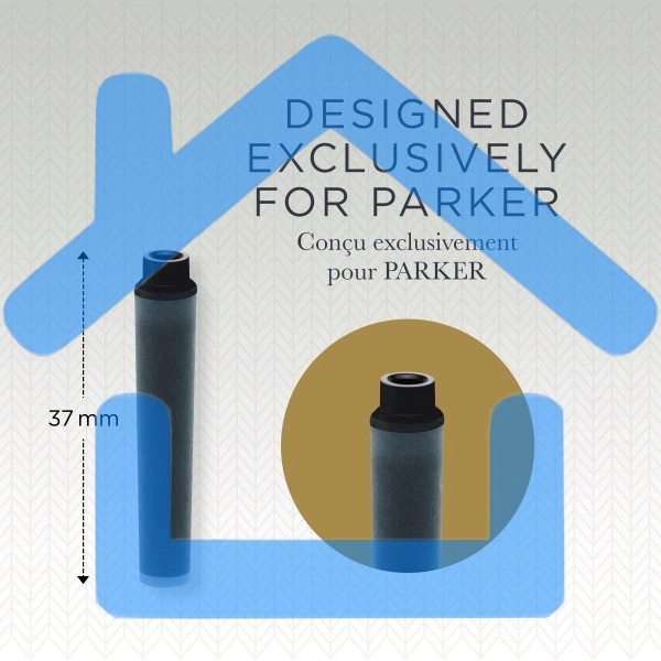 Картридж Parker Quink Z17 Mini (CW1950407) черные чернила, для ручек перьевых (6шт)
