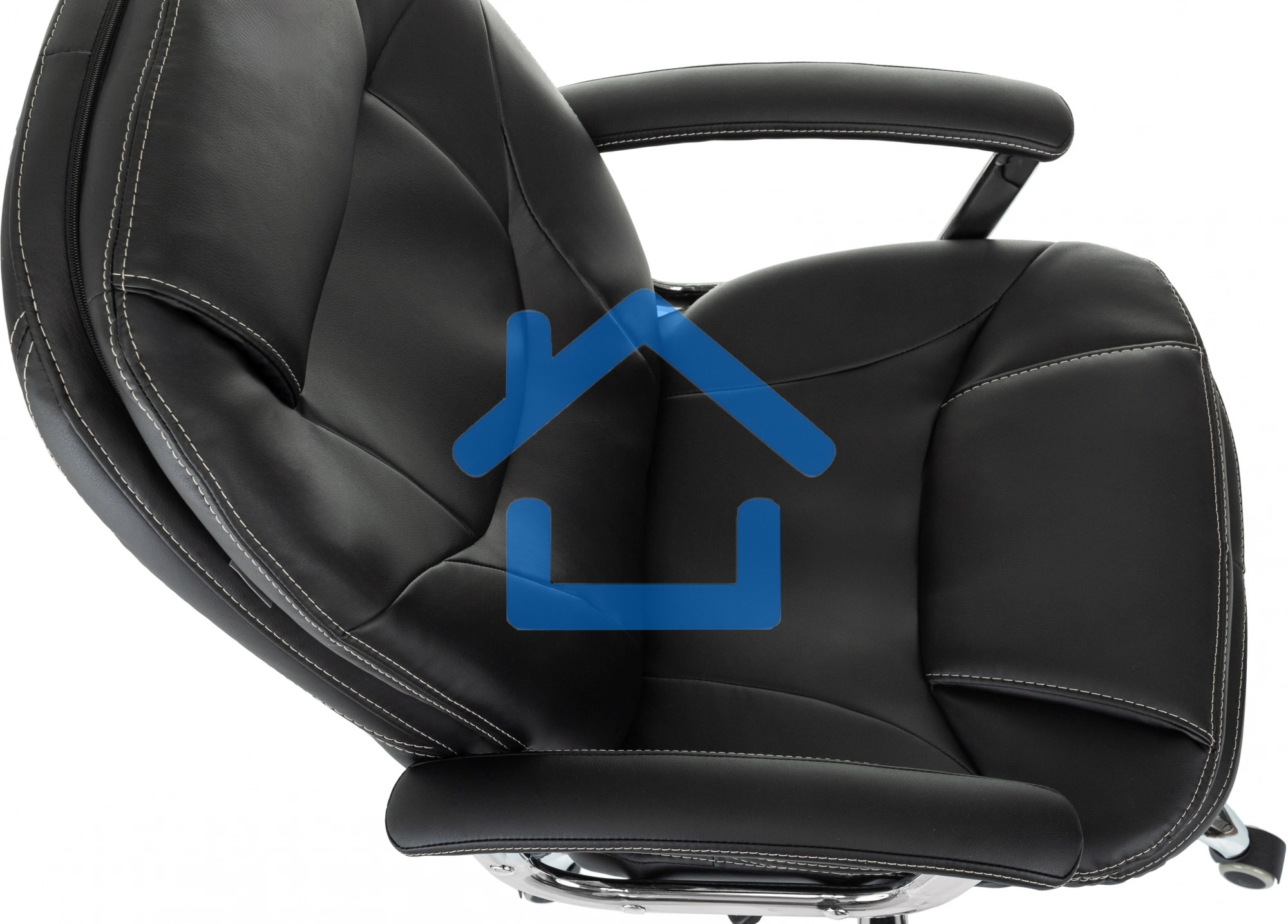 Кресло руководителя Бюрократ CH-868SL черный, эко.кожа, крестов. металл хром