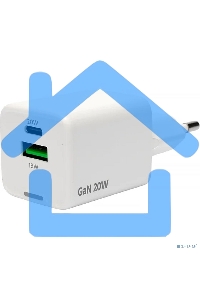 Зарядное устройство Cablexpert MP3A-PC-61, 20Вт GaN, 3А, QC4.0/PD, 1xUSB, 1xType-C, белый, пакет