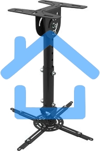 Кронштейн Wize WPA-B черный Потолочные, Макс. крепежное расстояние 260х260, макс. вес нагрузки 12 кг, Наклон,поворот °+/-15, расстояние от стены/ потолка 35-46 см