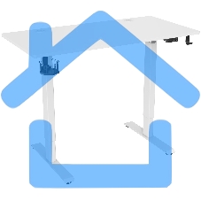 Стол Cactus CS-ED-WWT столешница МДФ белый, каркас белый