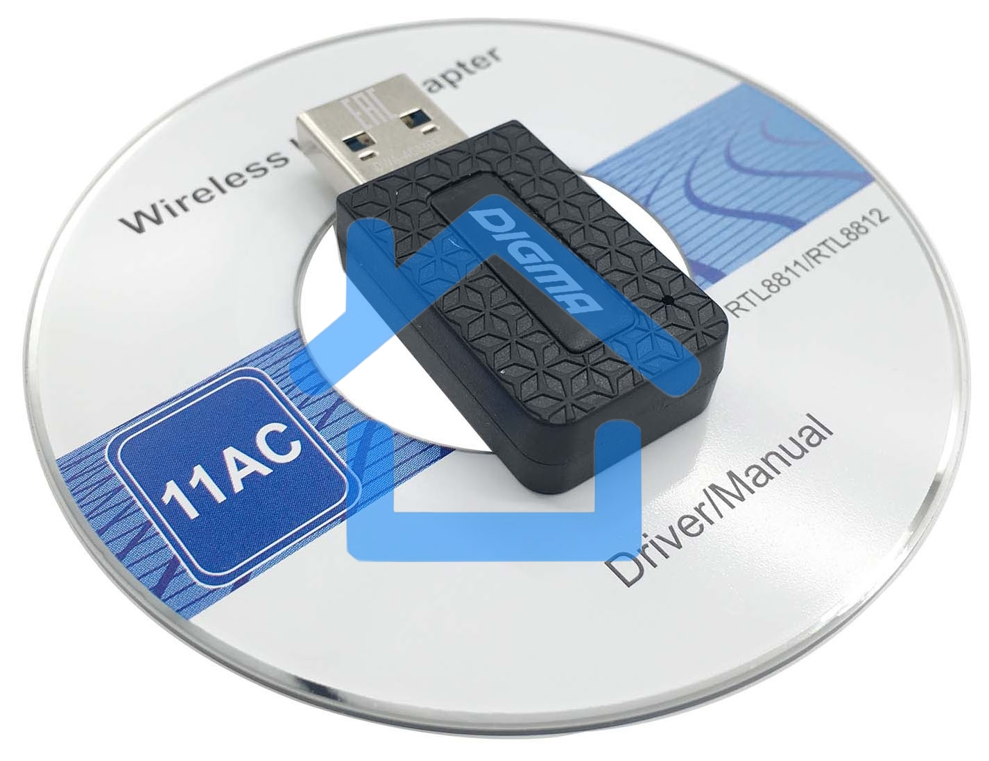 Сетевой адаптер WiFi Digma DWA-AC1300C AC1300 USB 3.0 (ант.внутр.) 1ант. (упак.:1шт)