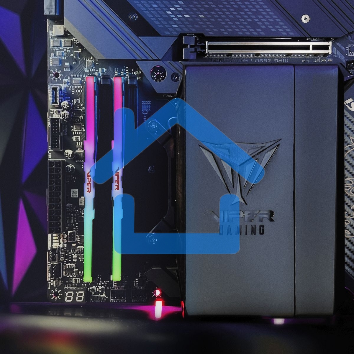 Оперативная память Patriot Viper Venom, DDR5, 32Gb (2x16Gb), 7400MHz, CL36, DIMM, с радиаторами, RGb, черный