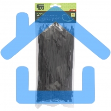 Хомуты, 200 х 4,8 мм, пластиковые, черные, 100 шт. Сибртех Хомуты, 200 х 4,8 мм, пластиковые, черные, 100 шт. Сибртех