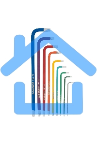 Набор ключей GROSS 16402имбусовых torx-tt 9шт: t10-t50 магнит s2 экстра-длин. хром/краска 9шт.