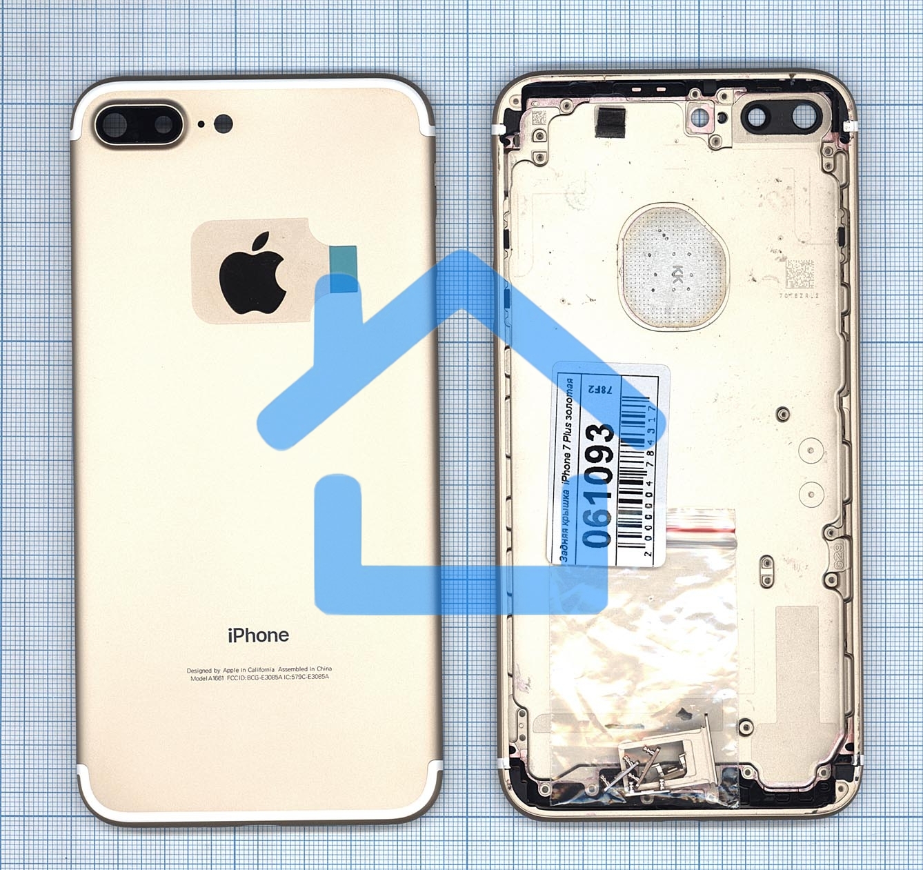 Задняя крышка для iPhone 7 Plus (5.5) золотая