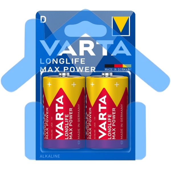Батарейка VARTA LONGLIFE MAX P. D бл. 2