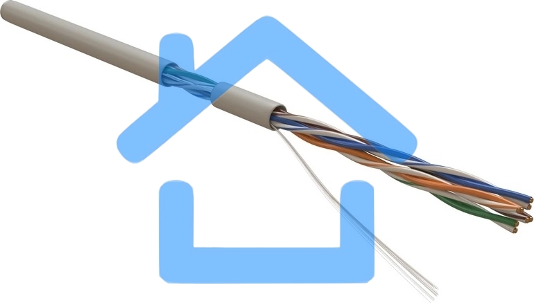 Кабель информационный Hyperline UUTP4R-C5E-S24-IN-PVC-GY-305 кат.5E UTP 4 пары 24AWG PVC внутренний 305м серый