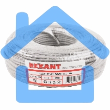 Кабель UTP Rexant 4PR 24AWG, CU (медь), CAT5e, 100 МГц, PVC, серый, бухта 100 м