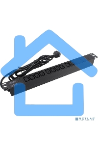 Блок розеток горизонтальный ExeGate ServerPro PDU-19H005 Al-10C13-EU3, 19