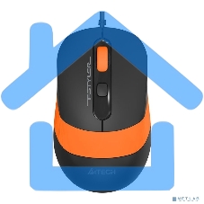 Мышь проводная A4Tech Fstyler FM10 черный/оранжевый, 1600 dpi, USB, кнопки - 4
