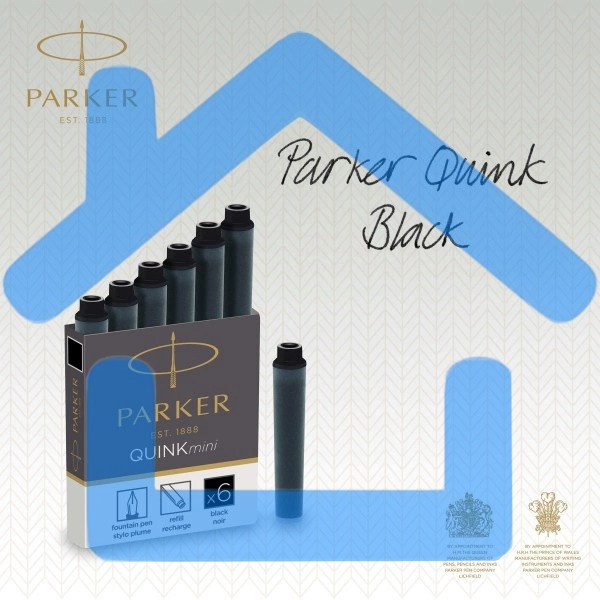 Картридж Parker Quink Z17 Mini (CW1950407) черные чернила, для ручек перьевых (6шт)