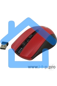 Мышь беспроводная Defender Accura MM-935 красный, 1600 dpi, радиоканал, USB, кнопки - 4