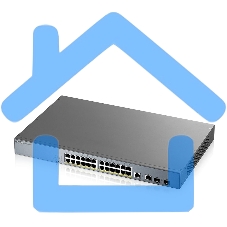 Коммутатор Zyxel GS1350-26HP, 24xGE PoE+, 2xCombo (SFP/RJ-45), бюджет PoE 375 Вт, дальность передачи питания до 250 м, автоперезагрузка PoE-портов, повышенная защита от перенапряжений и электростатических разряд