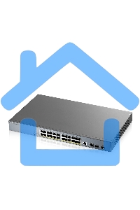 Коммутатор Zyxel GS1350-26HP, 24xGE PoE+, 2xCombo (SFP/RJ-45), бюджет PoE 375 Вт, дальность передачи питания до 250 м, автоперезагрузка PoE-портов, повышенная защита от перенапряжений и электростатических разряд